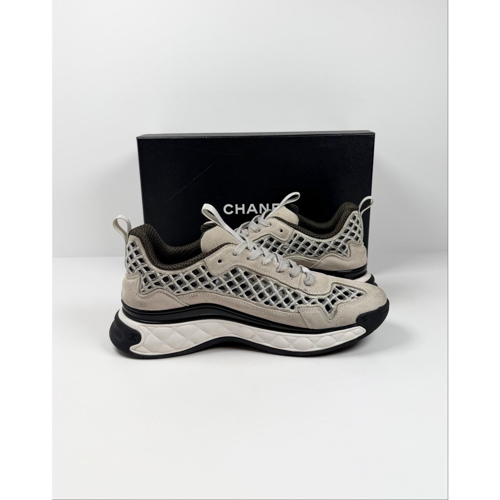 Chanel Size 42EU/9US - Chanel Interlocking CC Sneakers Size US 9 / EU 42 - 5 Thumbnail