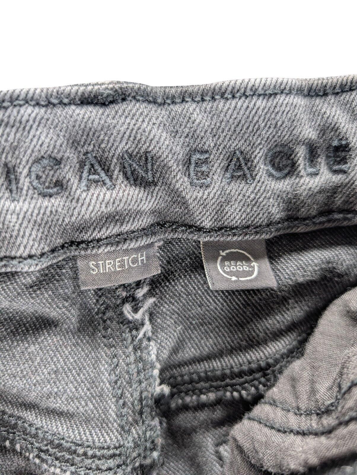 American Eagle Outfitters American Eagle Straight Jeans 6 X-Short Stretch Gray Wash Size 28" / US 6 / IT 42 - 6 Thumbnail