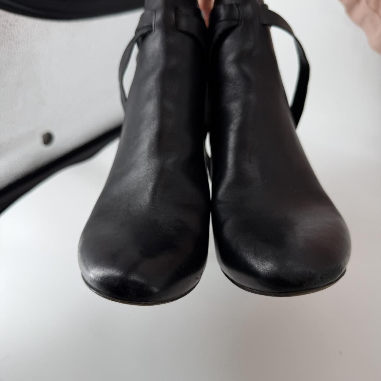 Jimmy Choo Jimmy Choo Leather Black Bootie Size 37.5 US 7 Size US 7 / IT 37 - 3 Thumbnail