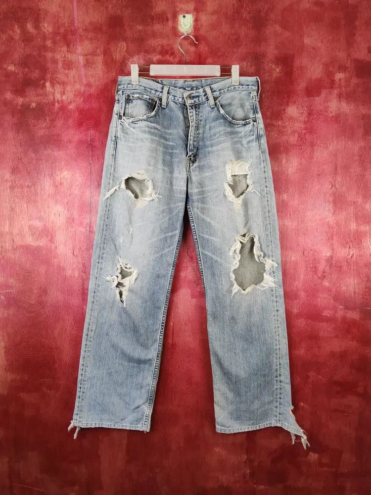 Levi's DL Levi's Blue Faded Distressed Ripped Jeans #S1853 Size US 32 / EU 48 - 1 Thumbnail