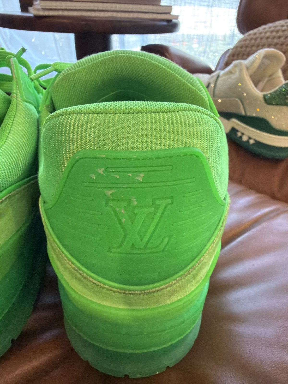 Louis Vuitton Louis Vuitton X Virgil Abloh - LV Trainer - Green Size US 10 / EU 43 - 6 Thumbnail