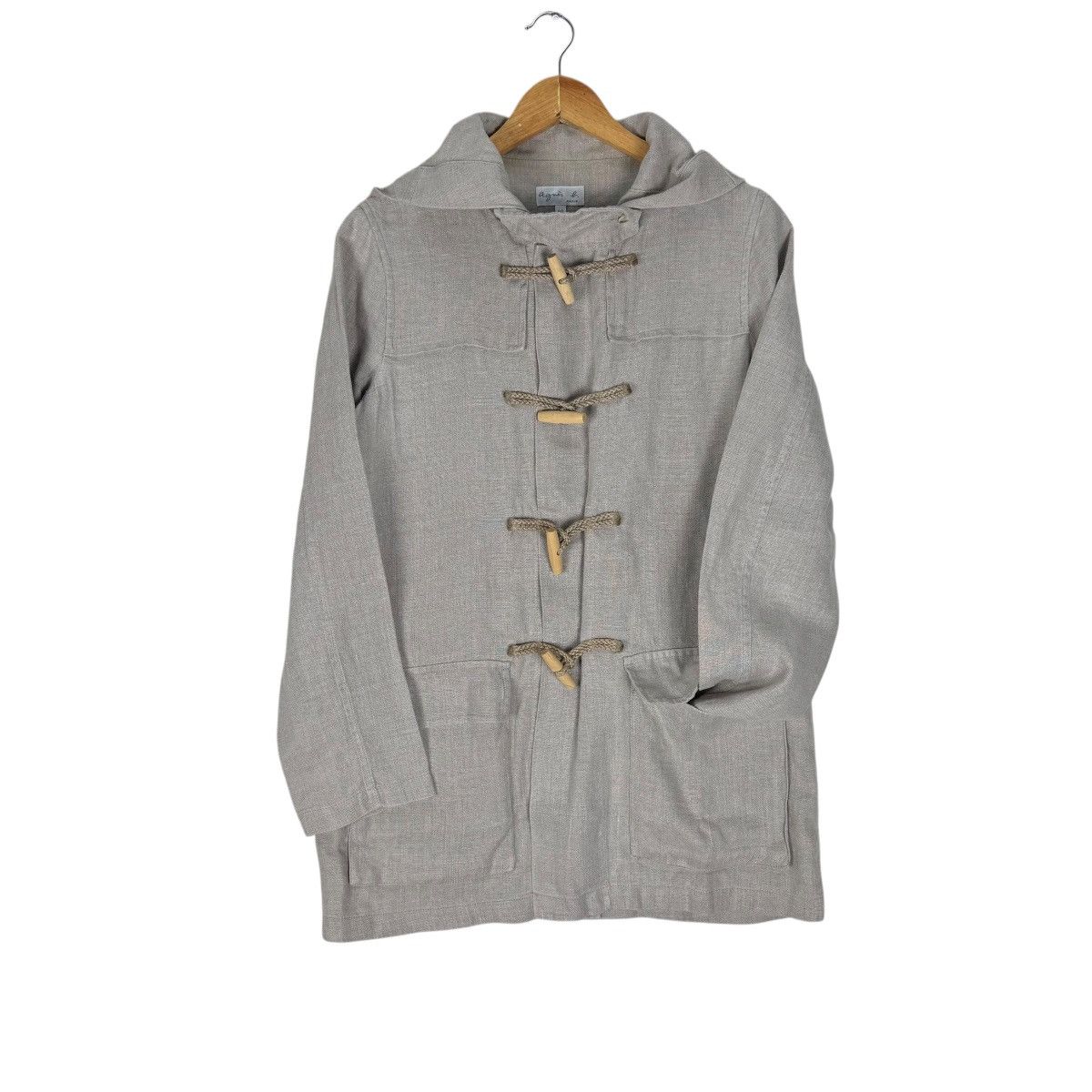 ☀️AGNES B HOODIE DUFFLE LINEN JACKET