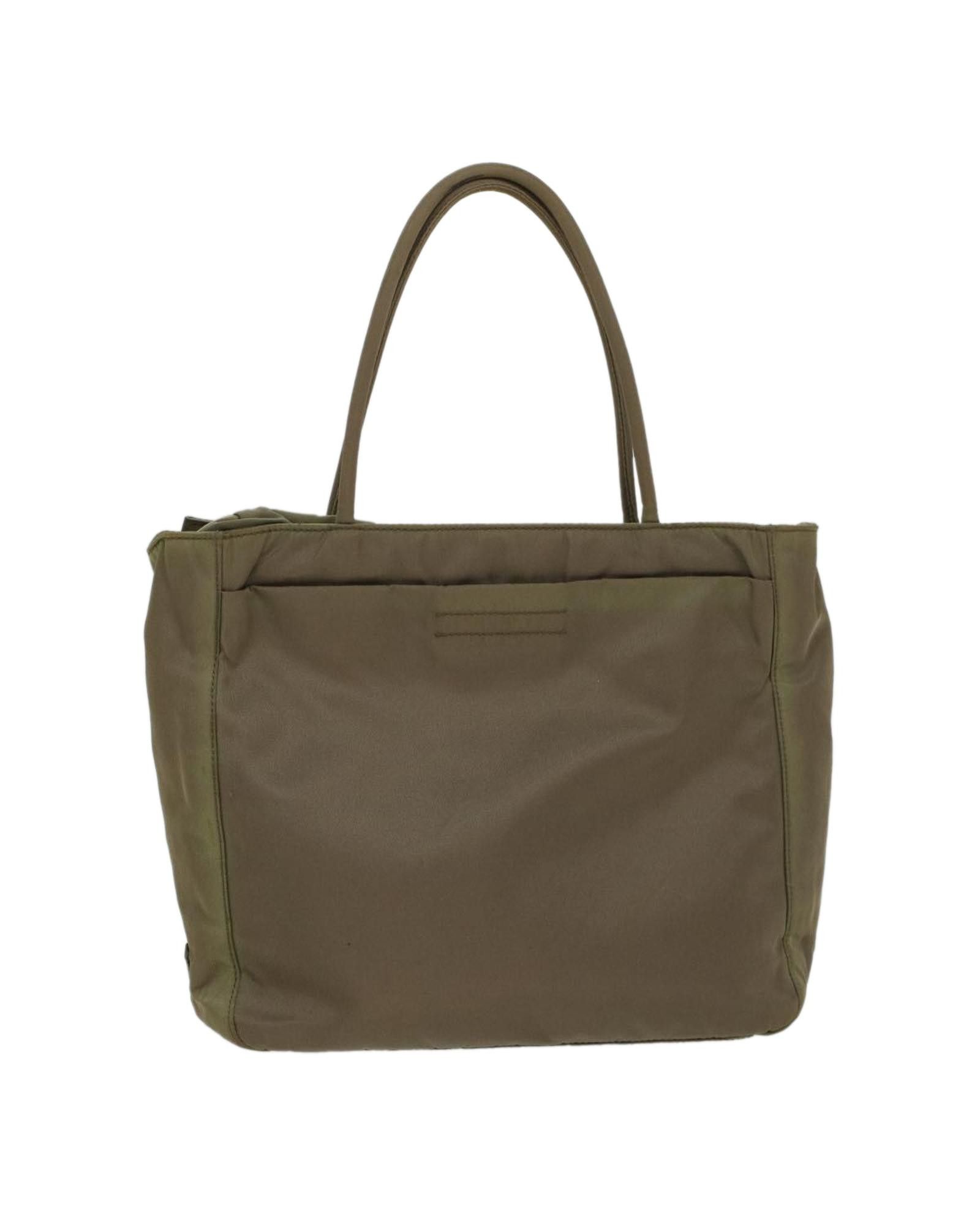 image of Prada Stylish Khaki Synthetic Bag, Women's