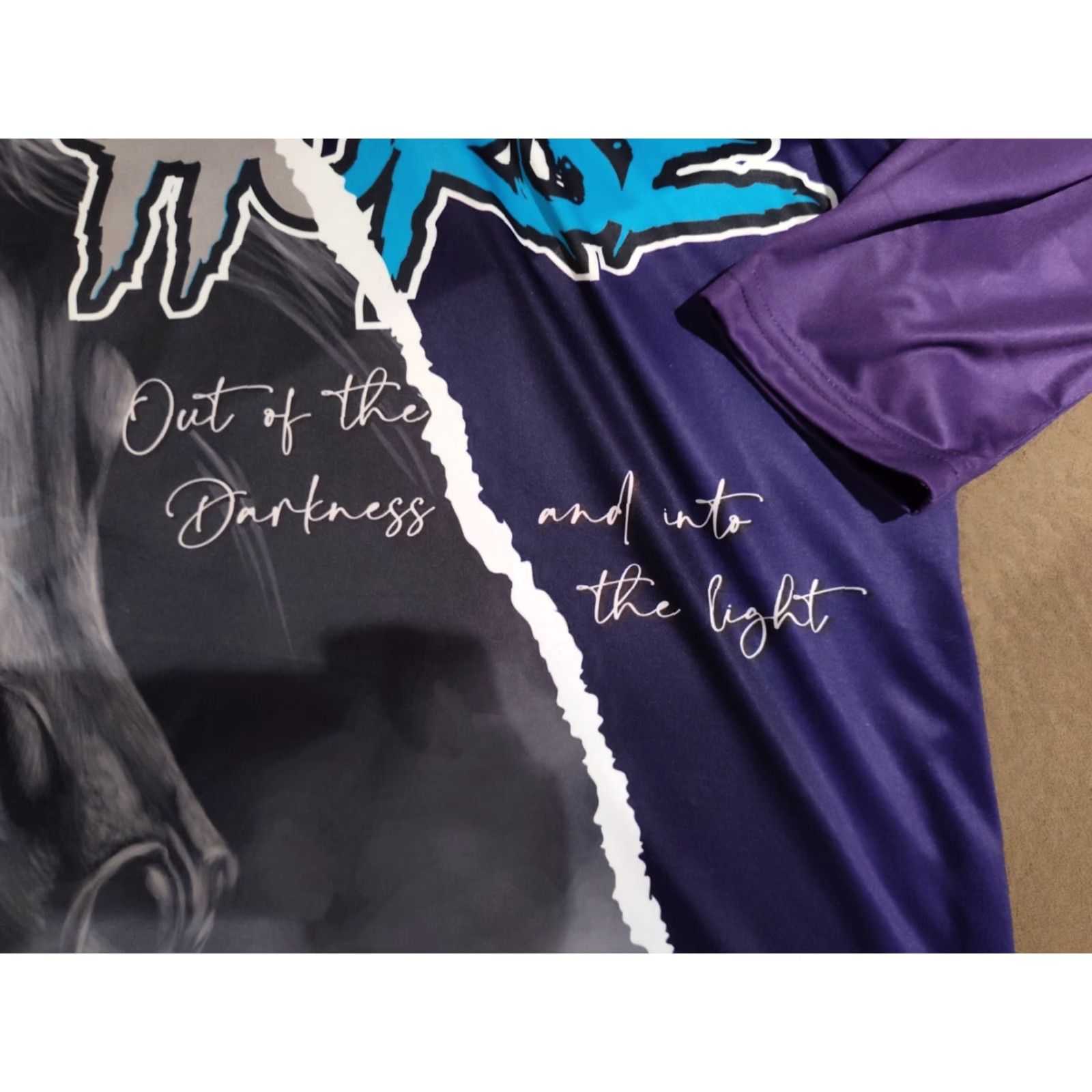 Vintage VINTAGE The Dark Horse Hoodie AOP Purple 3XL Men Pullover Hooded Lightweight Breathable Sports Team Horse Theme Mens Size US XXL / EU 58 / 5 - 3 Thumbnail