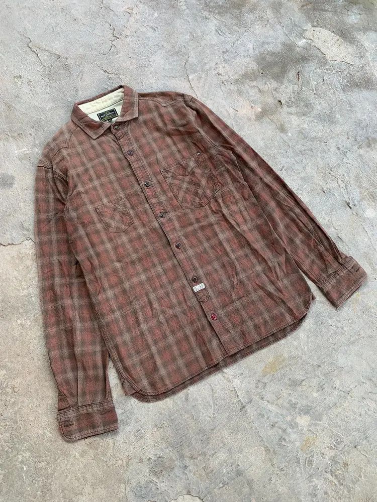 Ego Tripping Ego Tripping Japan shadow plaid western flannel shirt Size US S / EU 44-46 / 1 - 2 Thumbnail