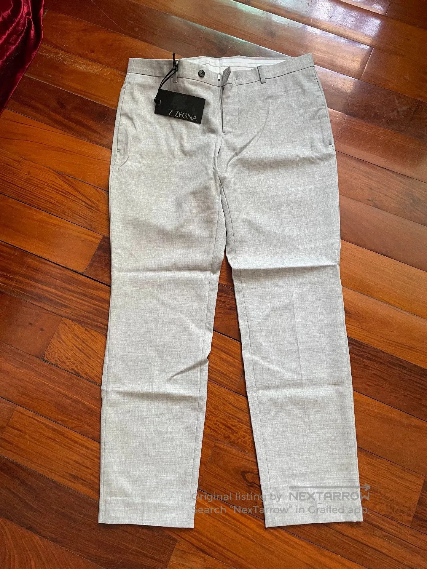 Z Zegna Z Zegna Men's Gray Wool Trousers. Size US 32 / EU 48 - 1 Thumbnail