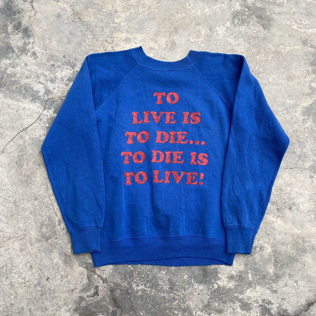Vintage 80s Live & Die sweatshirt SC006 Size US M / EU 48-50 / 2 - 1 Thumbnail
