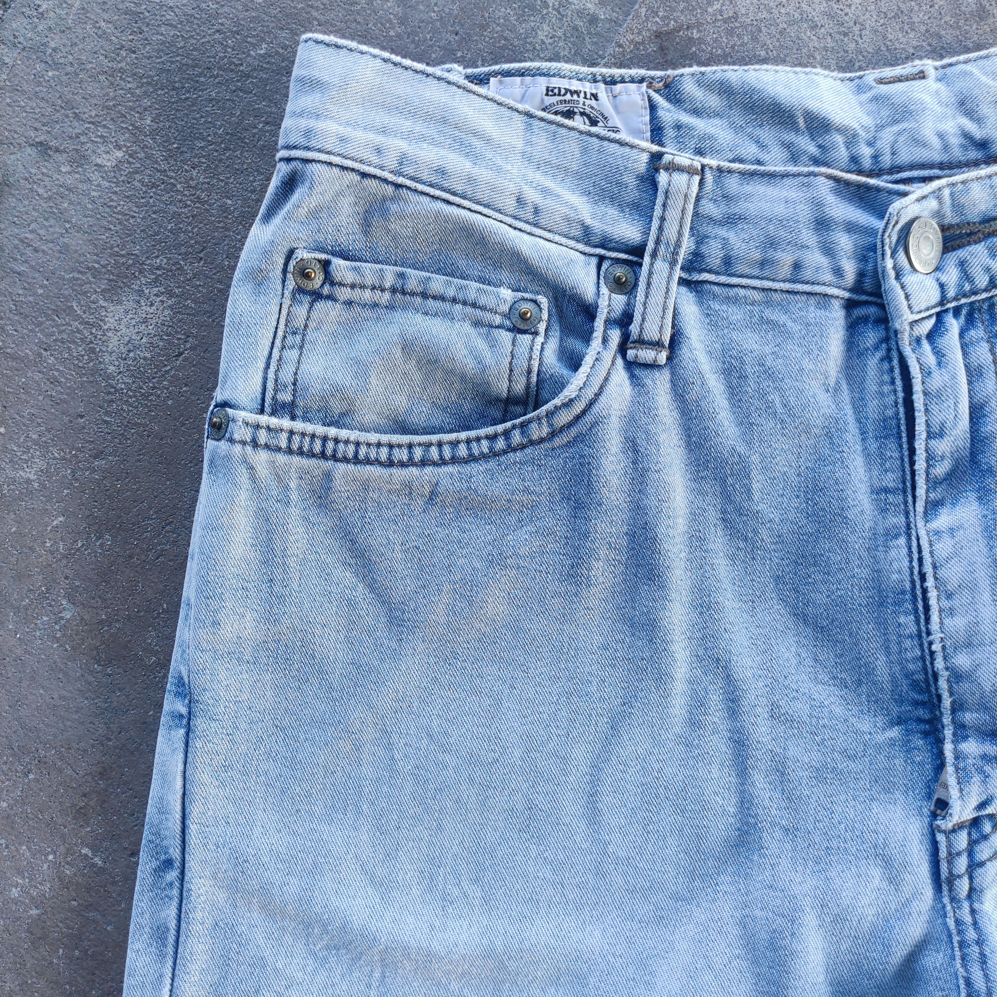 Edwin Vintage Edwin Brand Buggy Jeans Distressed Faded pants Size US 31 - 5 Thumbnail