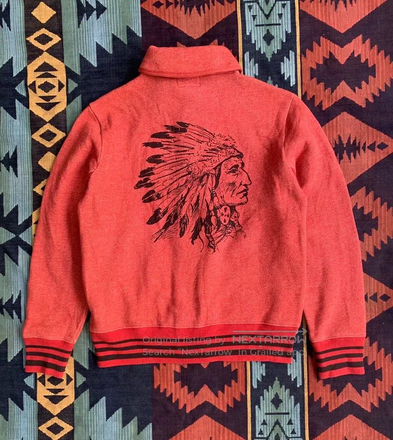 RRL Ralph Lauren RRL Ralph Lauren Old-school fleece floral collar jacket Size US M / EU 48-50 / 2 - 1 Thumbnail