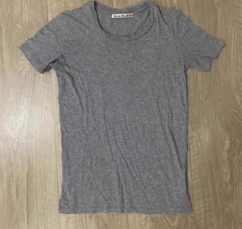 Acne Studios Acne Studios Grey Basic Fitted Tee Authentic SIZE XS Size XS / US 0-2 / IT 36-38 - 1 Thumbnail