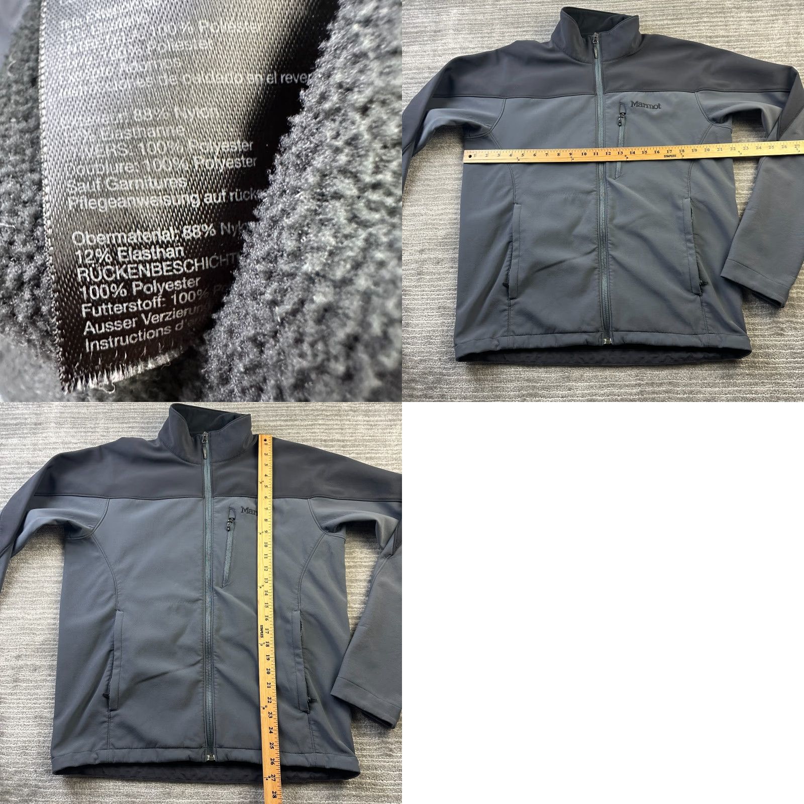 Marmot Marmot Jacket Mens Medium Gray Full Zip Outdoors Hiking Windbreaker Casual Travel - Outdoor Mens Regular Size M Gray Solid Full Zip Jacket Size US M / EU 48-50 / 2 - 9 Thumbnail