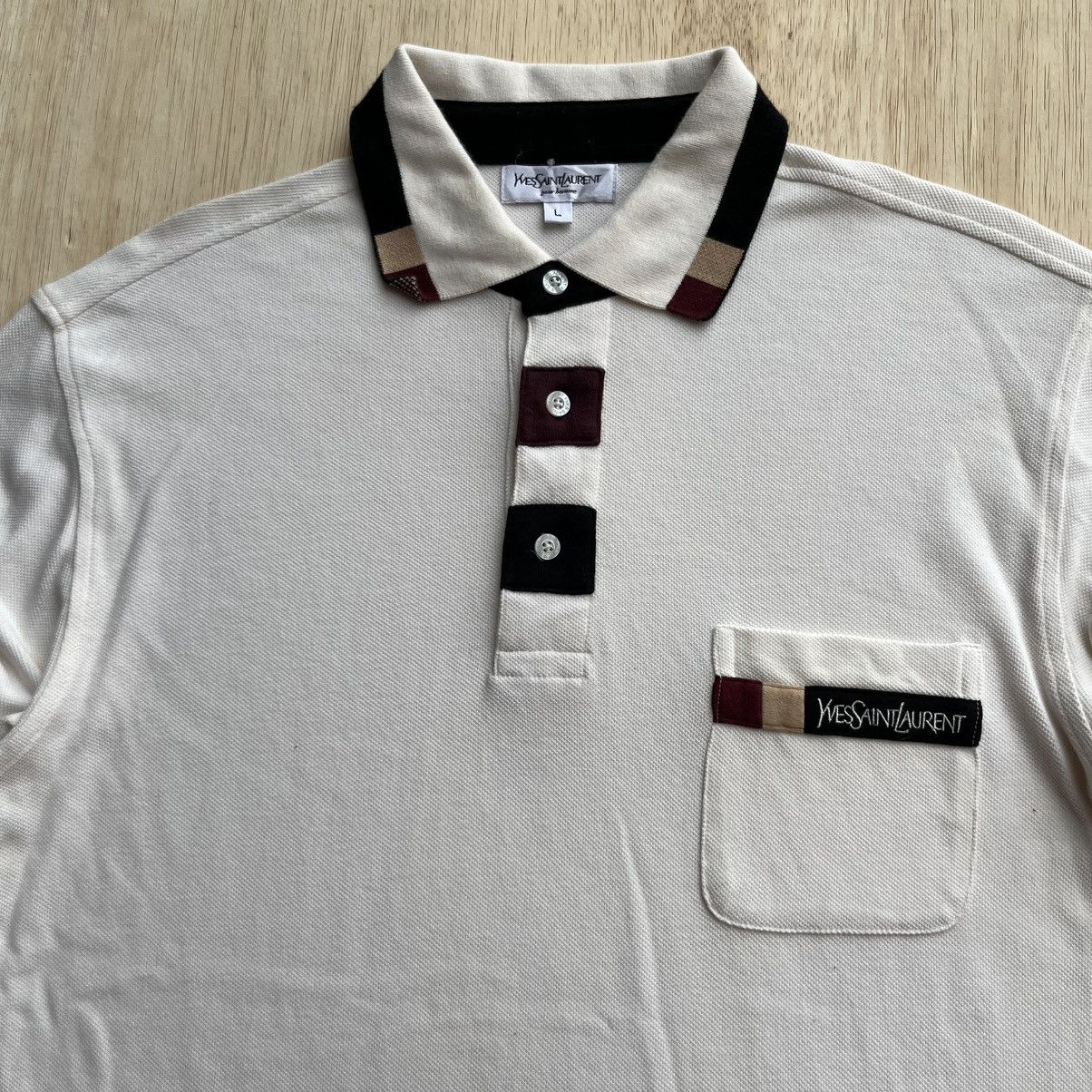 Yves Saint Laurent YVES SAINT LAUREN POUR HOMME LUXURY POLO SHIRT LONG SLEEVE Size US L / EU 52-54 / 3 - 2 Thumbnail