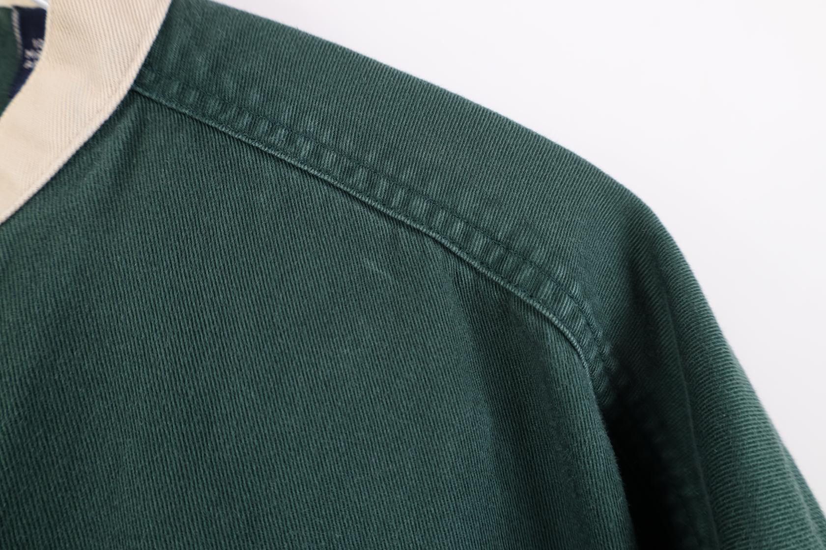Vintage Vintage 90s Streetwear Cowboy Band Collar Button Shirt Green Size US XL / EU 56 / 4 - 6 Thumbnail