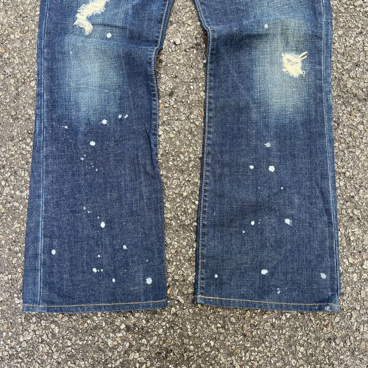 Hysteric Glamour Distressed Jeans Levis 708 Flare Paint Lowrise Denim Bootcut Size US 34 / EU 50 - 3 Thumbnail
