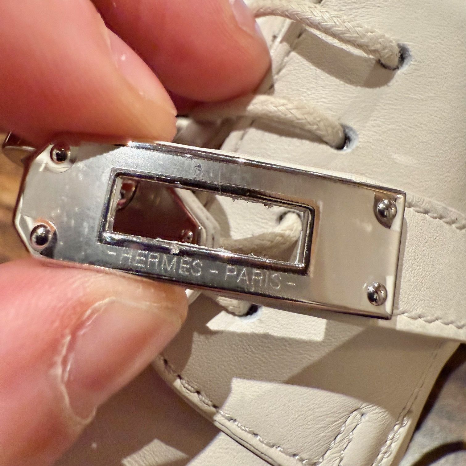 Hermes Hermès White First Derby Kelly Buckle Shoes Size US 9 / IT 39 - 12 Thumbnail