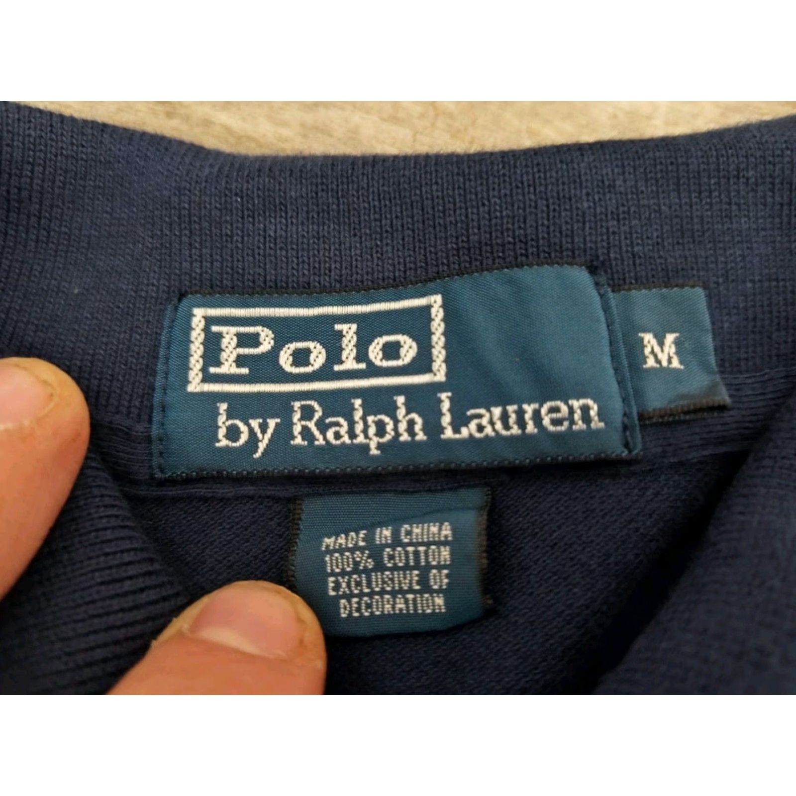 Polo Ralph Lauren VINTAGE Ralph Lauren Polo Shirt Men M Short Sleeve Striped 90s Cotton Blue Yellow White Red Pony Size US M / EU 48-50 / 2 - 3 Thumbnail