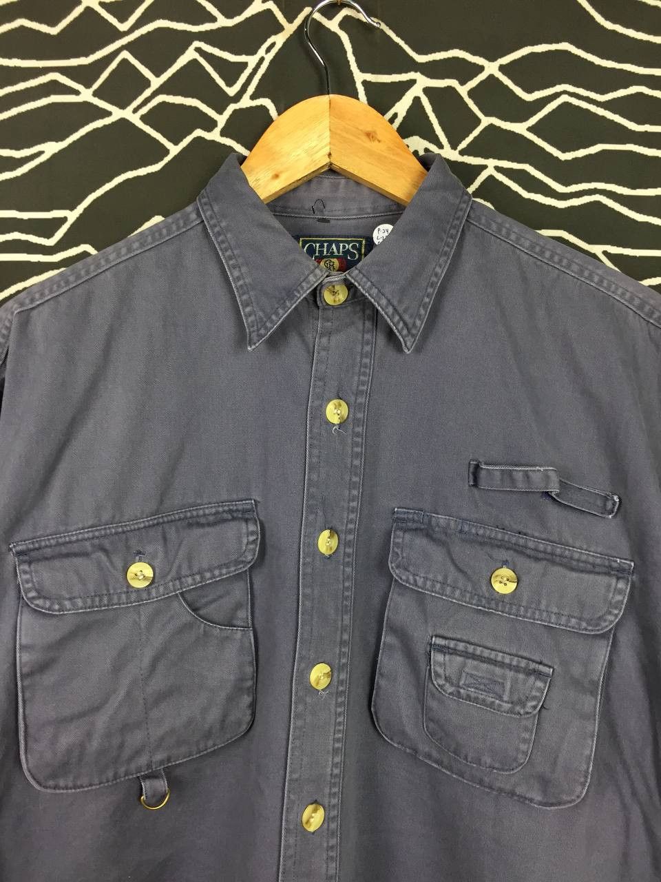 Chaps × Chaps Ralph Lauren × Polo Ralph Lauren Vtg Chaps Ralph Lauren Double Pocket Workwear Shirt Size US M / EU 48-50 / 2 - 3 Thumbnail