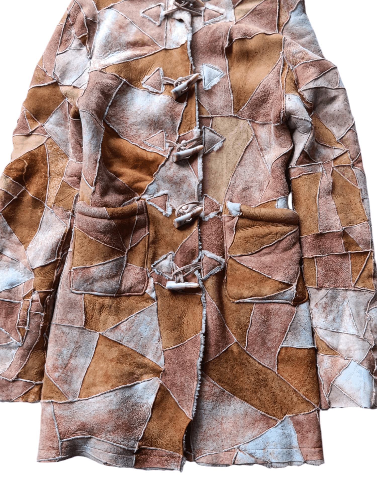 Japanese Brand × Le Grande Bleu (L.G.B.) Peace & love shep skin suede leather patchwork jacket Size M / US 6-8 / IT 42-44 - 5 Thumbnail