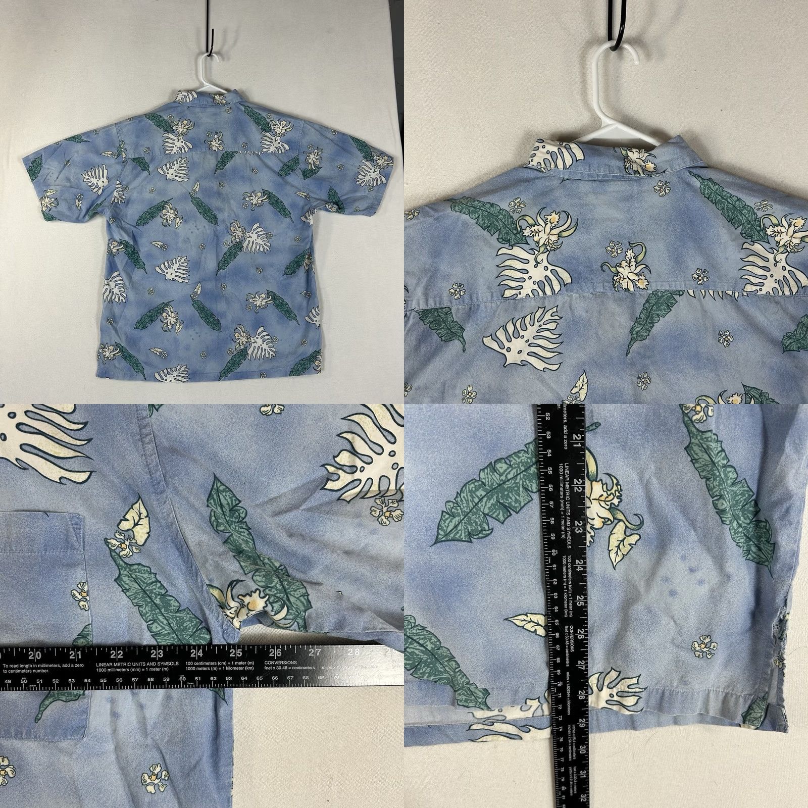 Vintage OP Sport Short Sleeve Hawaiian Shirt Mens XL Travel Blue Abstract Floral Relaxed Size US XL / EU 56 / 4 - 8 Thumbnail