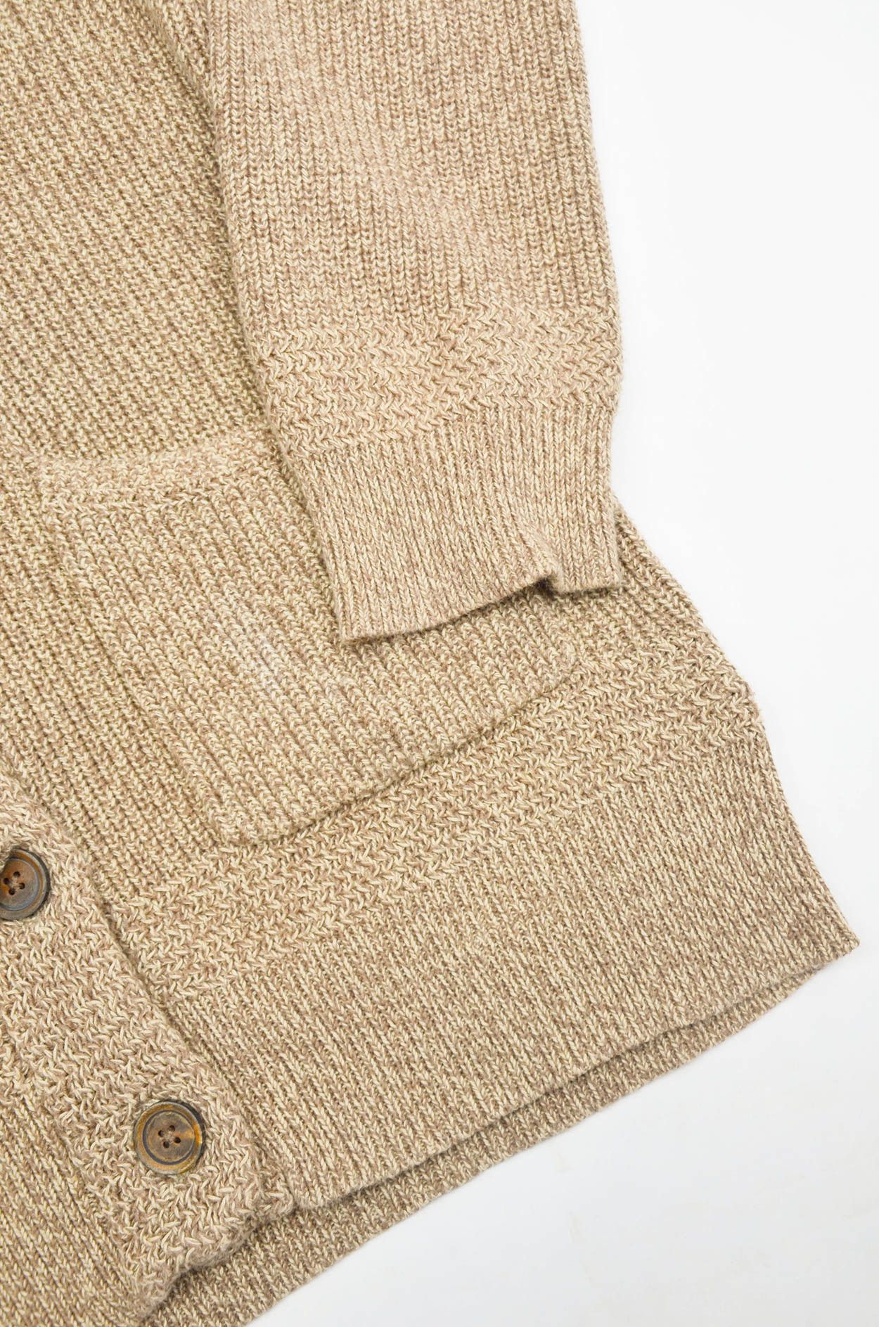 Lauren Ralph Lauren LRL Ralph Lauren Shawl Collar Cotton Cardigan Beige - Size L Size L / US 10 / IT 46 - 4 Thumbnail