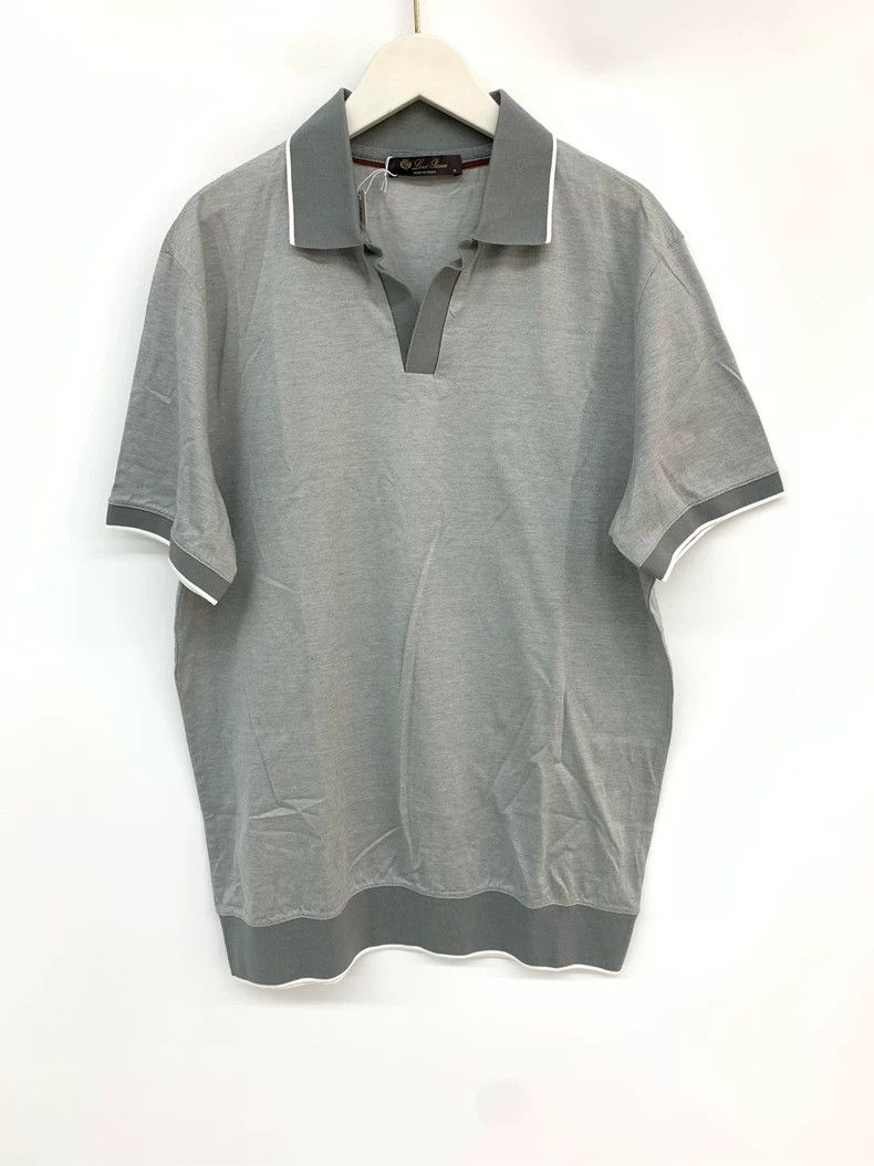 Loro Piana LORO PIANA Solid short-sleeved Polo shirt Size US S / EU 44-46 / 1 - 1 Thumbnail