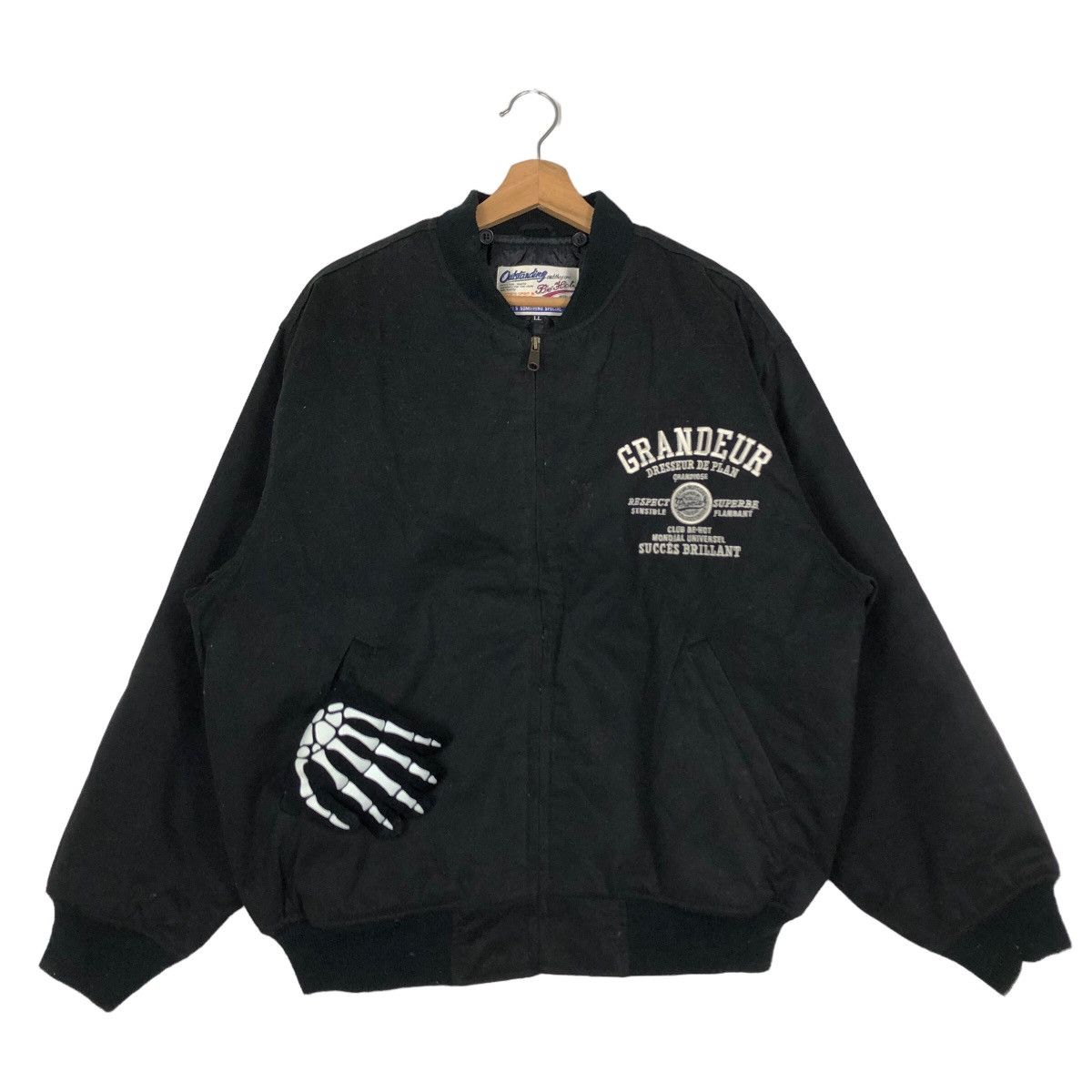 Japanese Brand 🔥90’s Riot Riot Vintage Bomber Jacket Grandeur Outstanding Size US L / EU 52-54 / 3 - 3 Thumbnail