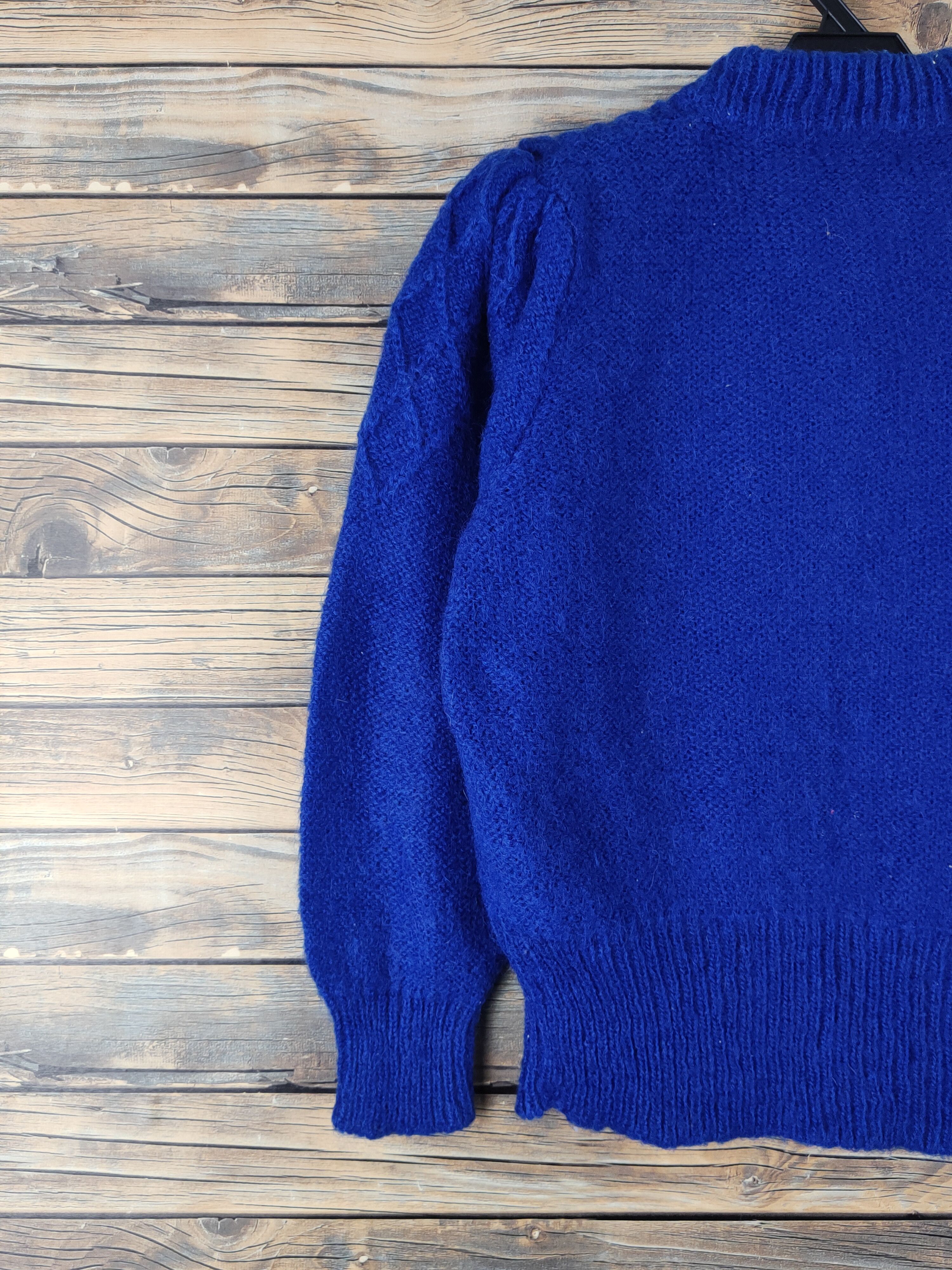 Vintage Cane Blue Knitwear Cardigan #W1547 Size M / US 6-8 / IT 42-44 - 8 Thumbnail