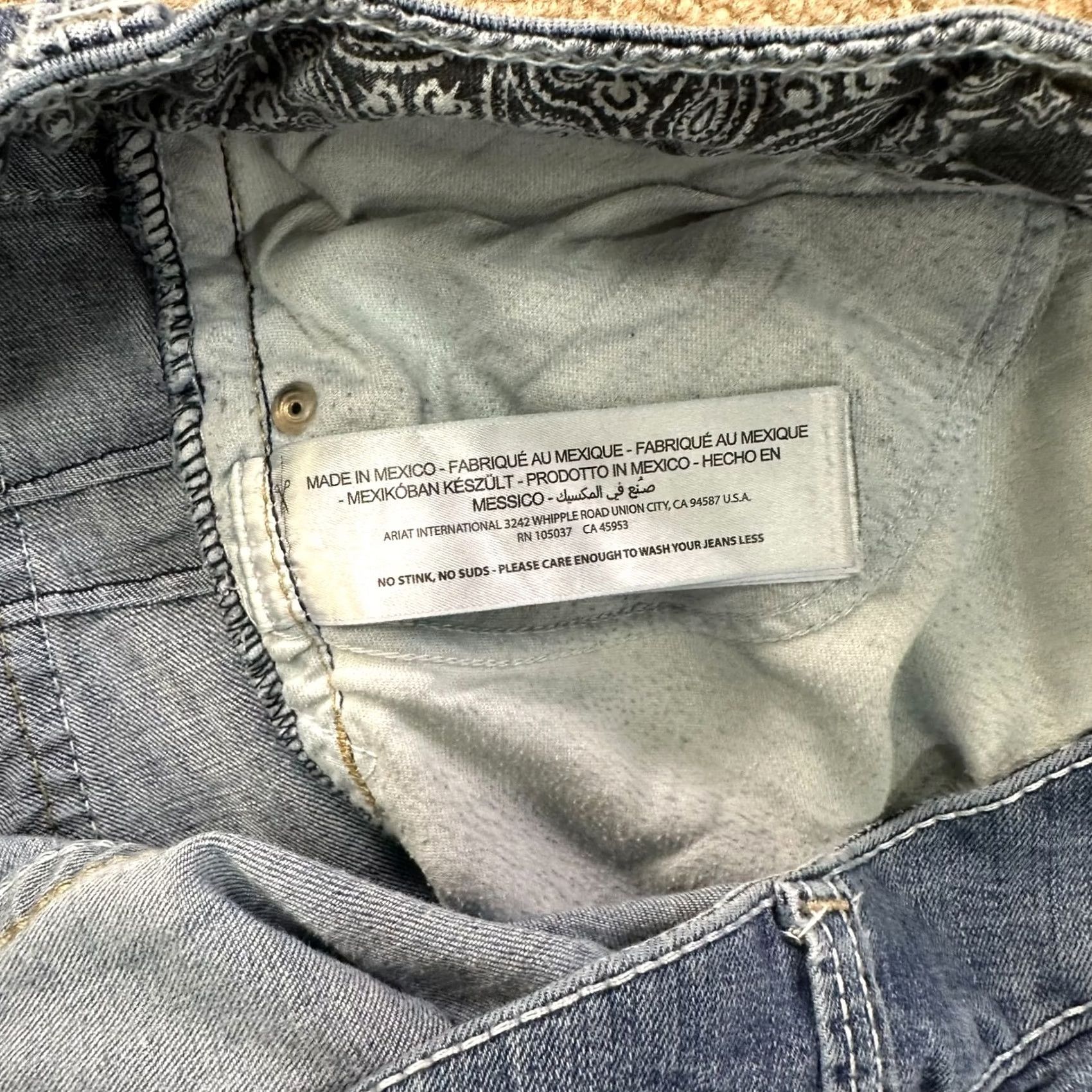 Ariat Ariat REAL DENIM Jeans Womens 34 Blue Stretch Bootcut 5-Pocket Regular Mid Rise From Mexico Mens? Womens Size 24" / US 00 / IT 34 - 4 Thumbnail