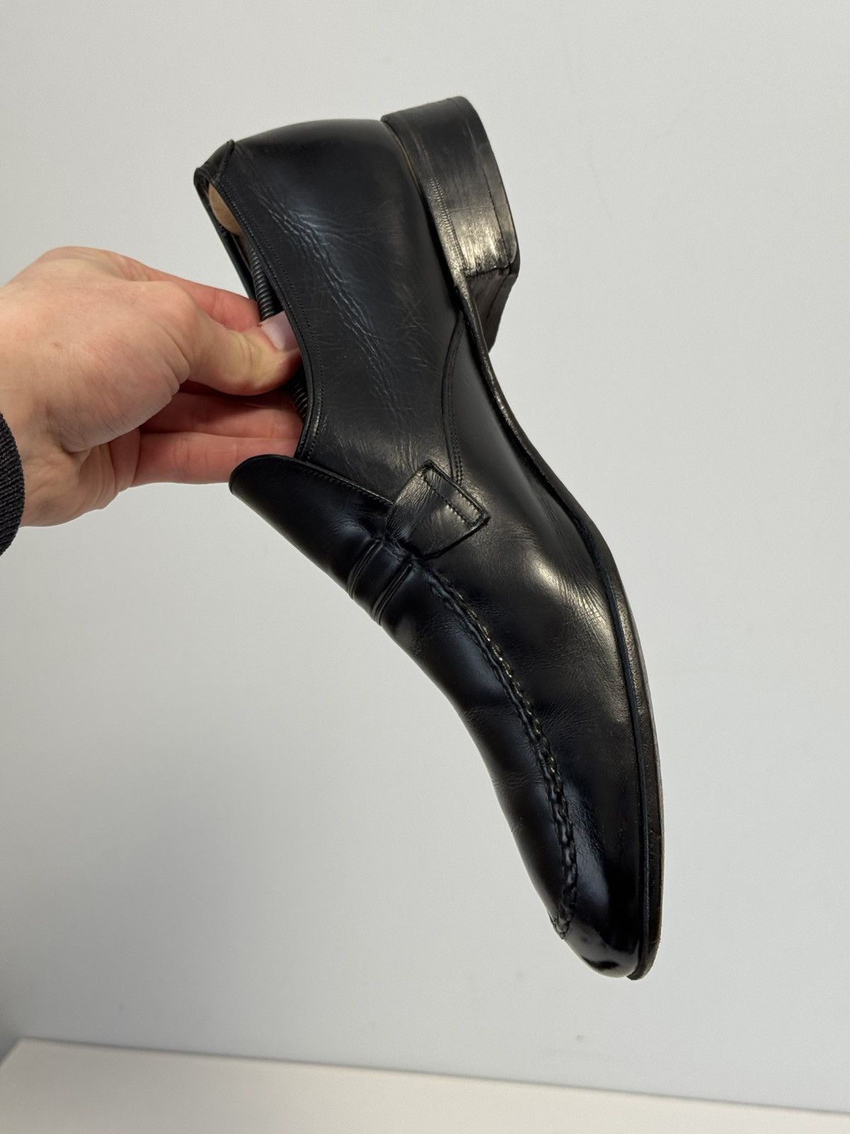 Barker Barker England Black Leather Slip-On Shoes Men UK 11.5 EU 46 Size US 11.5 / EU 44-45 - 13 Thumbnail