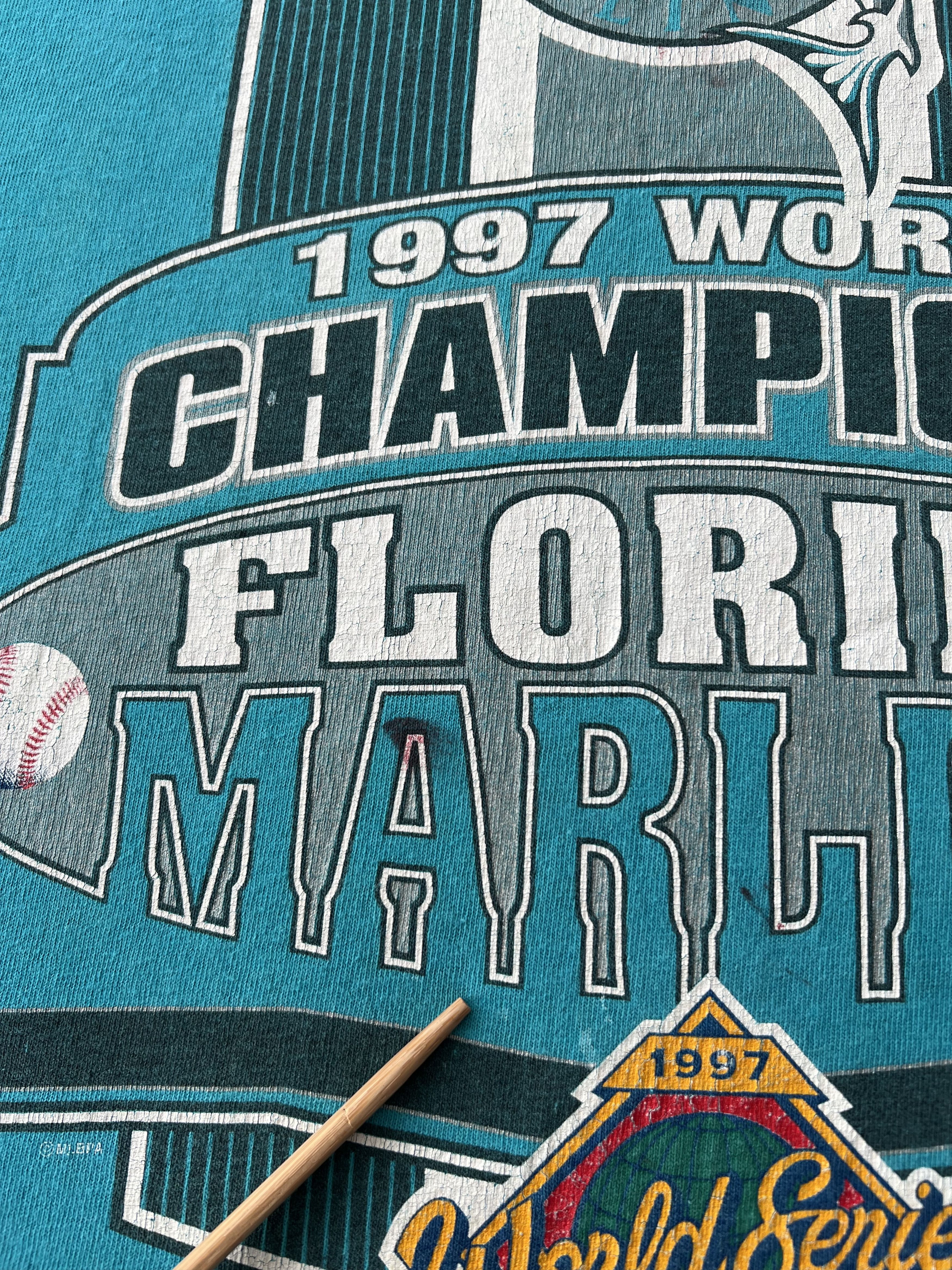 MLB Vintage 1997 Florida Marlins World Series MLB T-shirt Size US XL / EU 56 / 4 - 7 Thumbnail