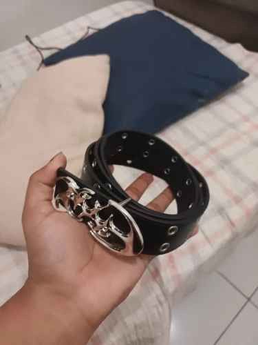 Vintage Y2K Hollow PU Leather Belt Size ONE SIZE - 5 Thumbnail