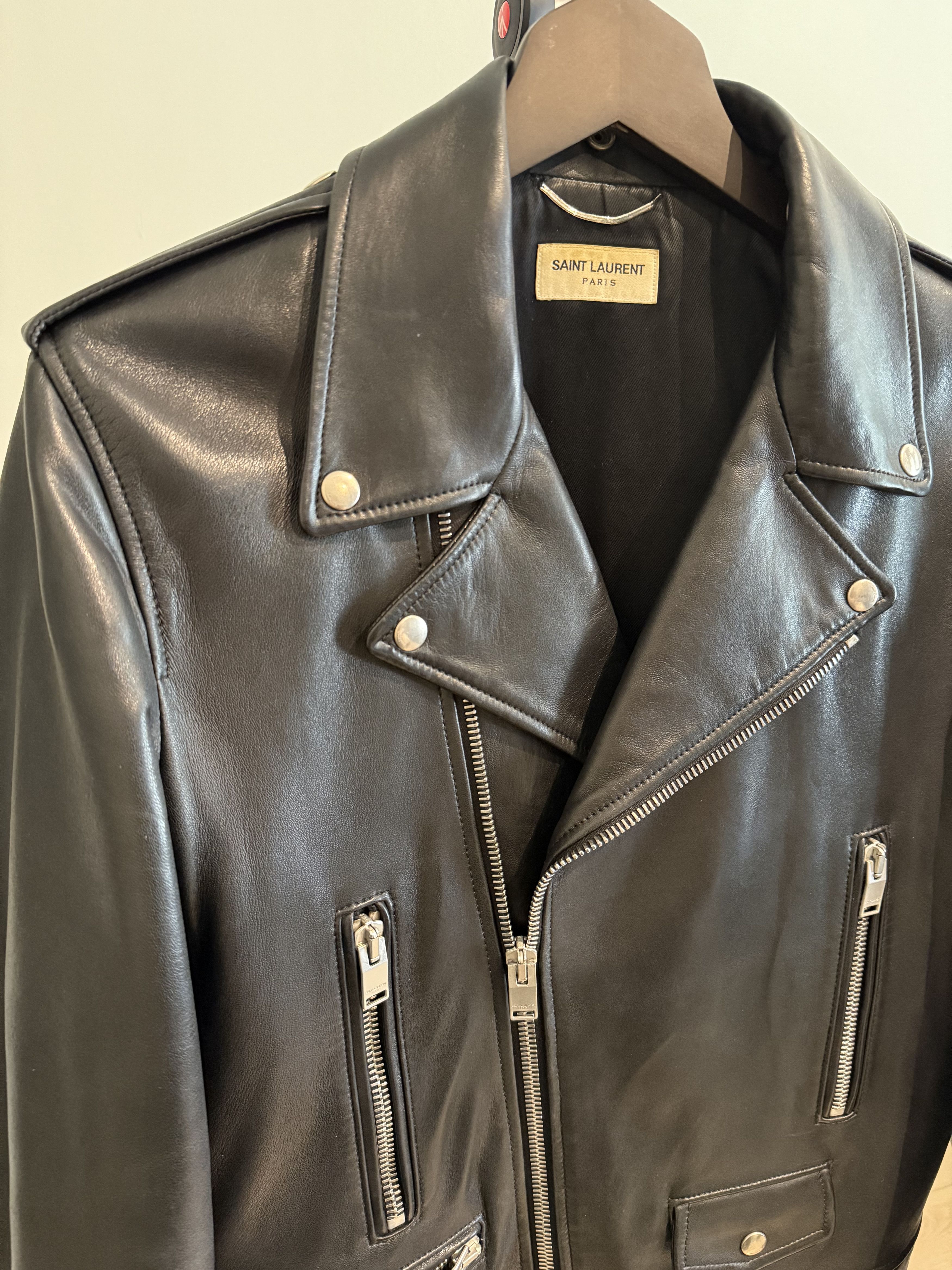 Saint Laurent Paris FW13 Sz54 Black L01 Lamb Leather Jacket Size US L / EU 52-54 / 3 - 2 Thumbnail