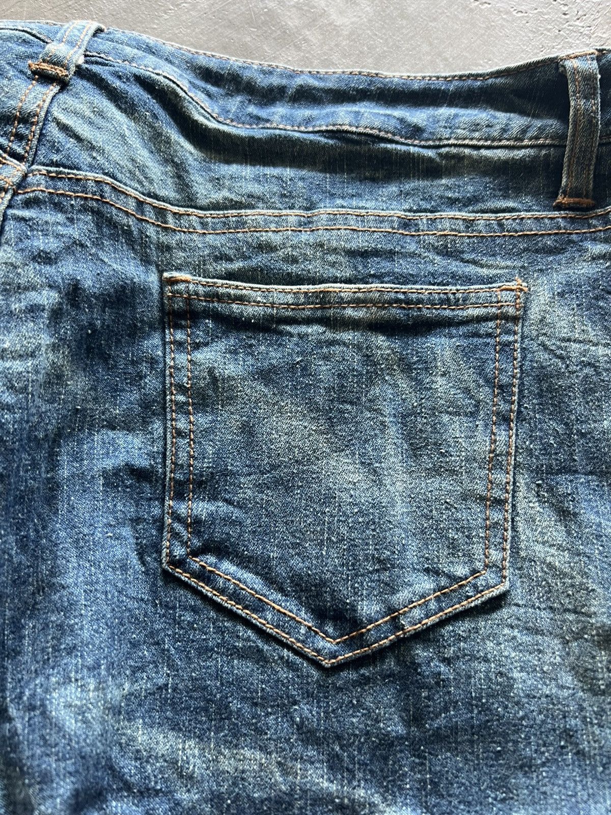Hysteric Glamour flare japanese denim wavy tiger stripe style wash faded Size US 36 / EU 52 - 12 Thumbnail