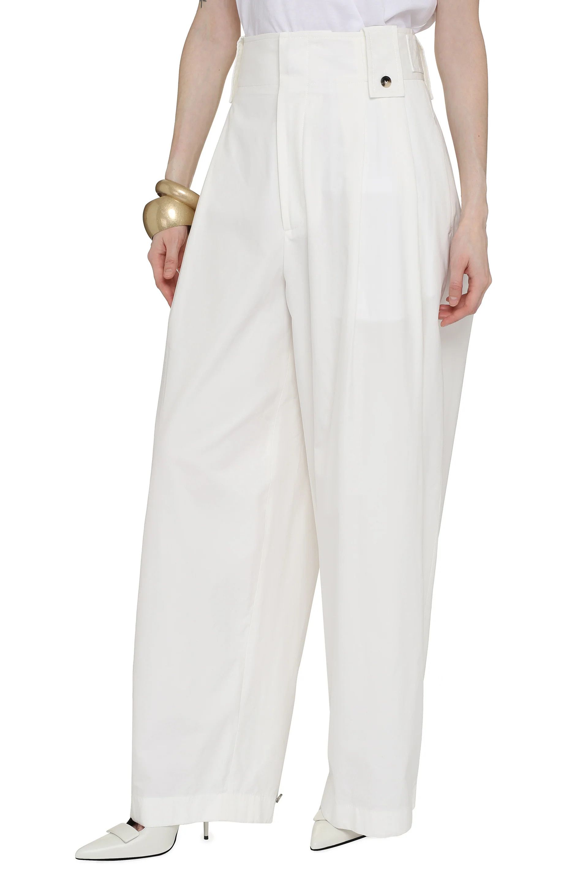 Bottega Veneta o1y0725 Casual Pant in White Size 27" / US 4 / IT 40 - 3 Thumbnail