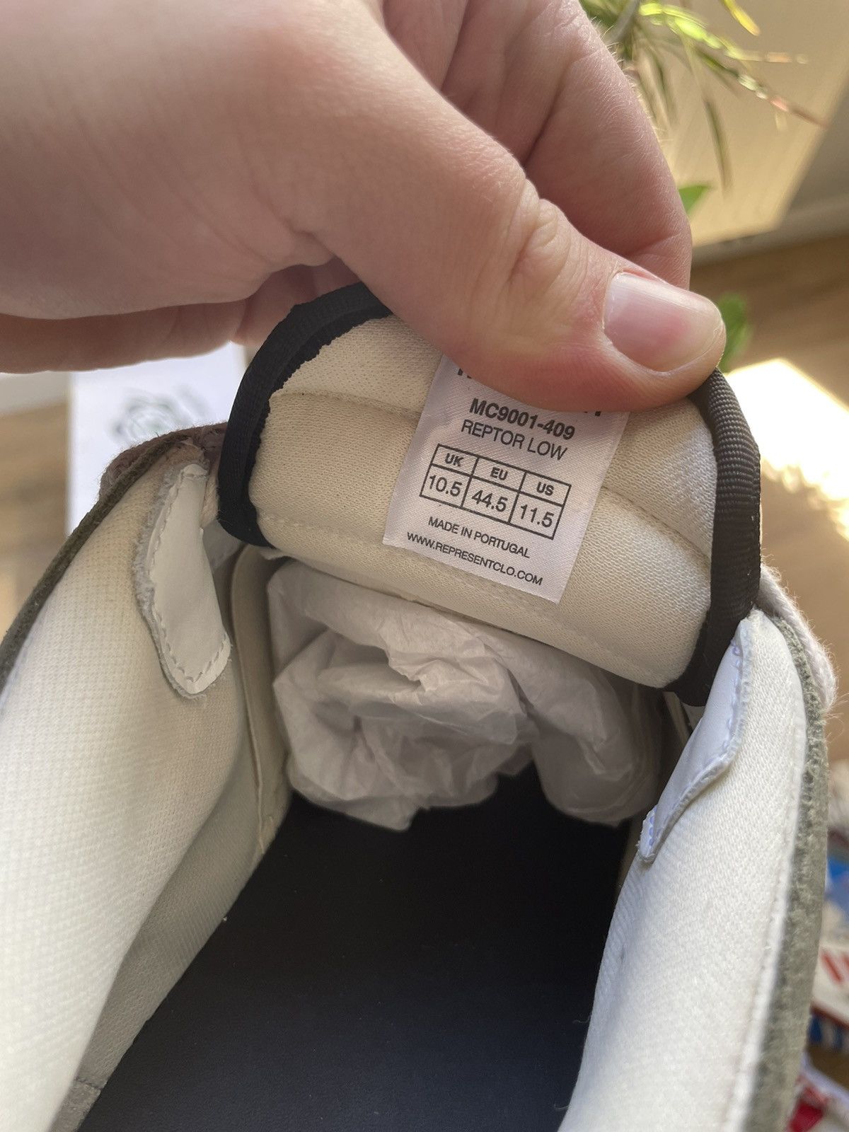 Represent Clo. Represent Reptir Low Panelled Sneakers | Khaki | Leather Size US 11 / EU 44 - 6 Thumbnail