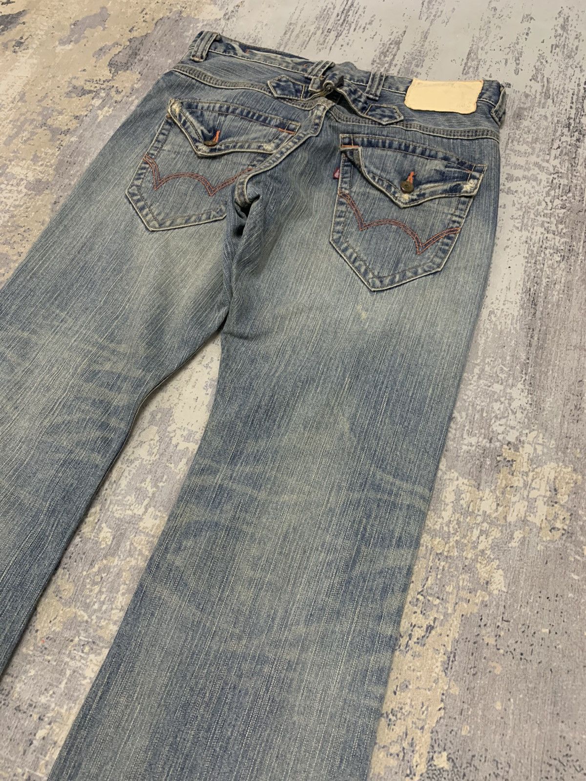 Japanese Brand Edwin XVS Buckle Back Flare Japanese Denim Archive Jeans Size US 33 - 13 Thumbnail