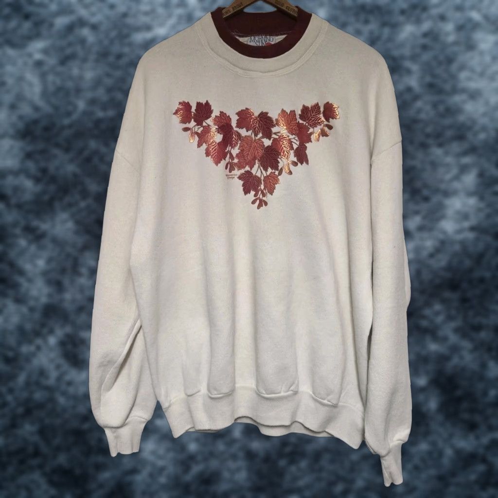 Vintage VINTAGE Morning Sun Granny Sweater Embellished Floral Womens XL USA Made Size XL / US 12-14 / IT 48-50 - 1 Thumbnail