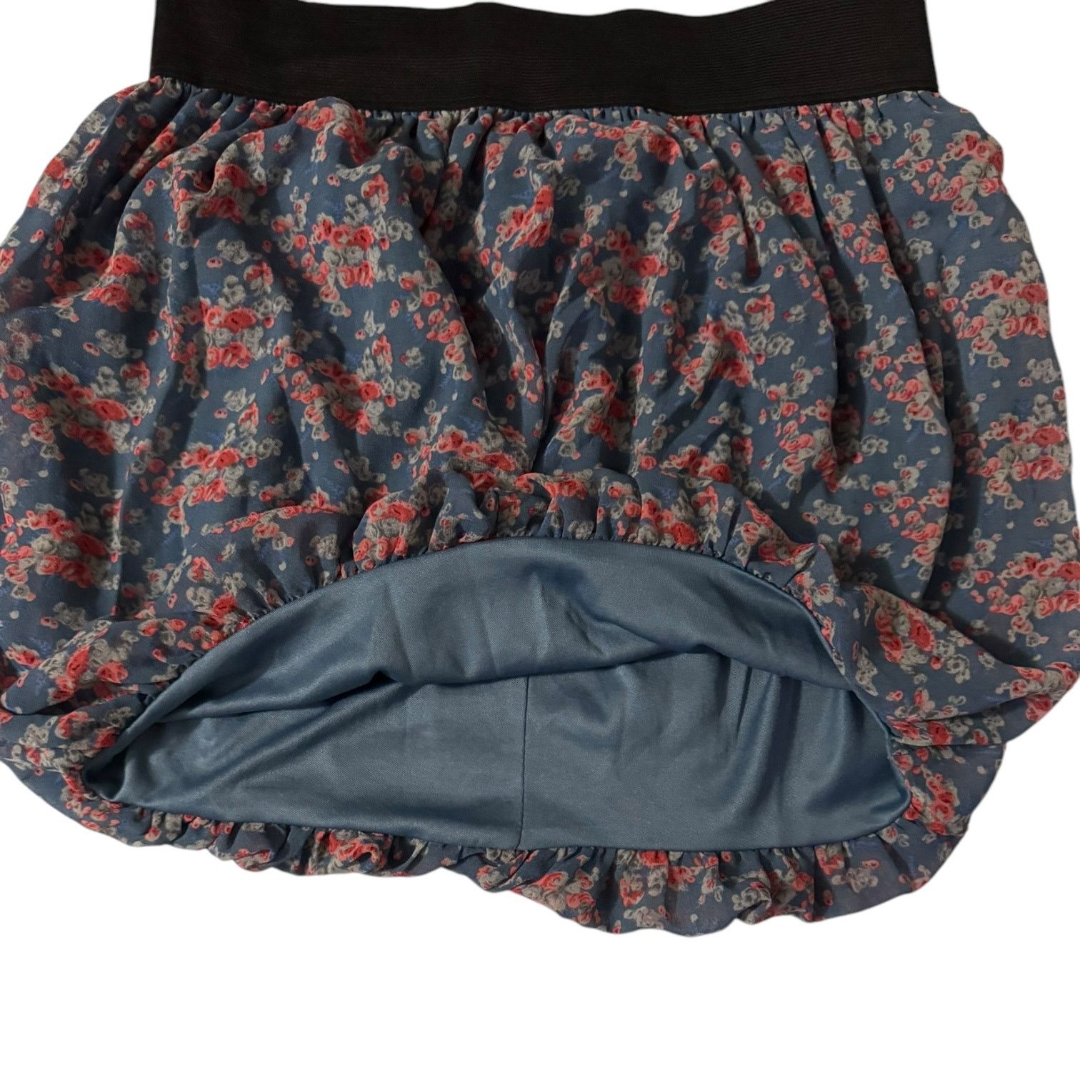 Forever 21 XXI Vintage Forever 21 Women’s Blue Red Floral Mini Skirt MD Size 28" / US 6 / IT 42 - 3 Thumbnail