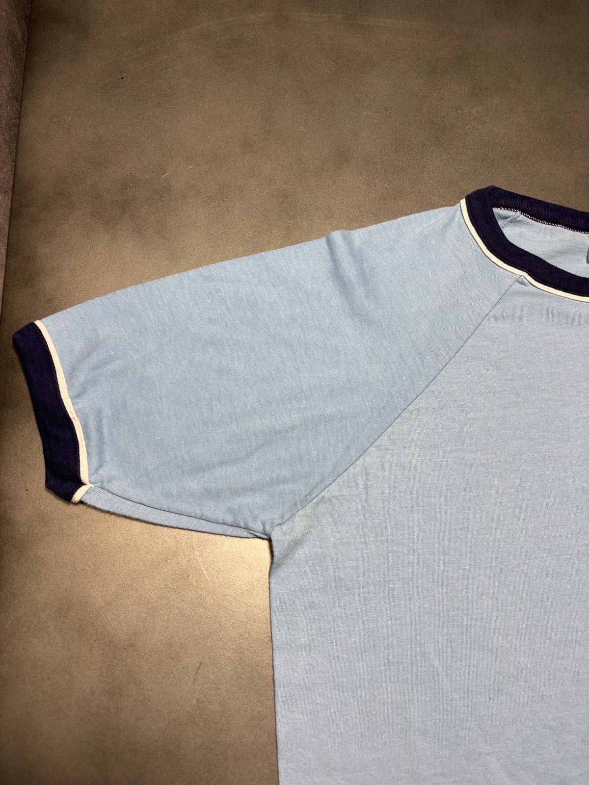 JCPenney 1970s Ringer Tee 70s Vintage JC Penney Raglan Blank USA Baby Size US S / EU 44-46 / 1 - 4 Thumbnail