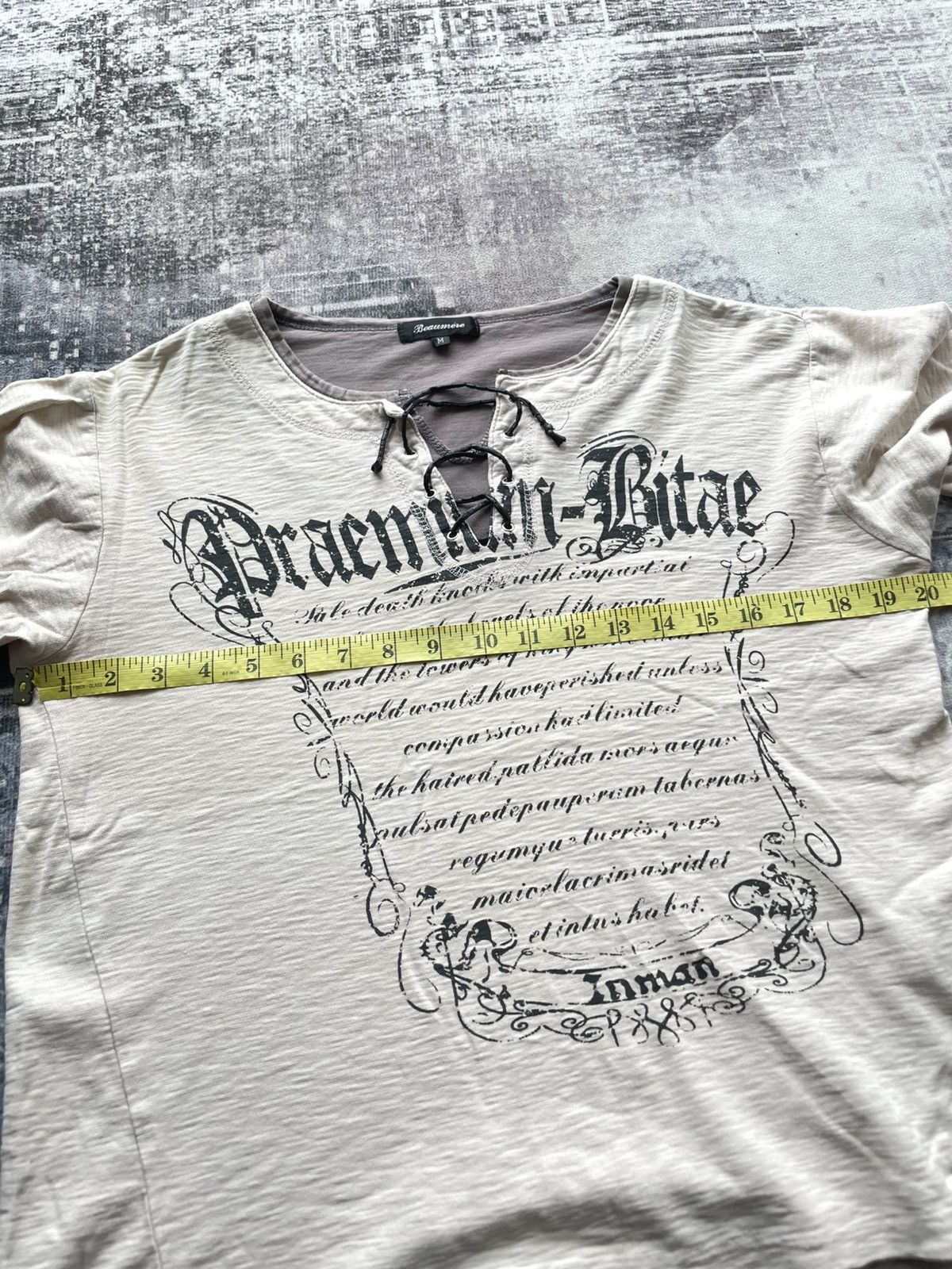 Beaumere Y2K Beumére Affliction Lace Up Punk Long Sleeve Tshirt Size US M / EU 48-50 / 2 - 6 Thumbnail