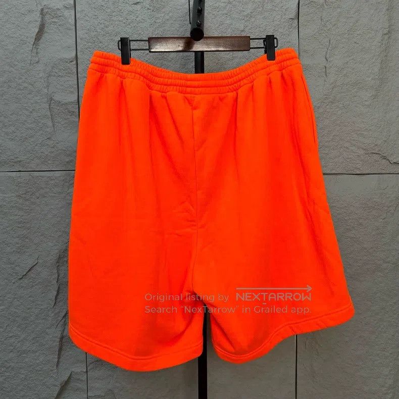 Balenciaga Balenciaga size S Double B Logo Neon Orange Sports Shorts, Size US 27 - 2 Thumbnail