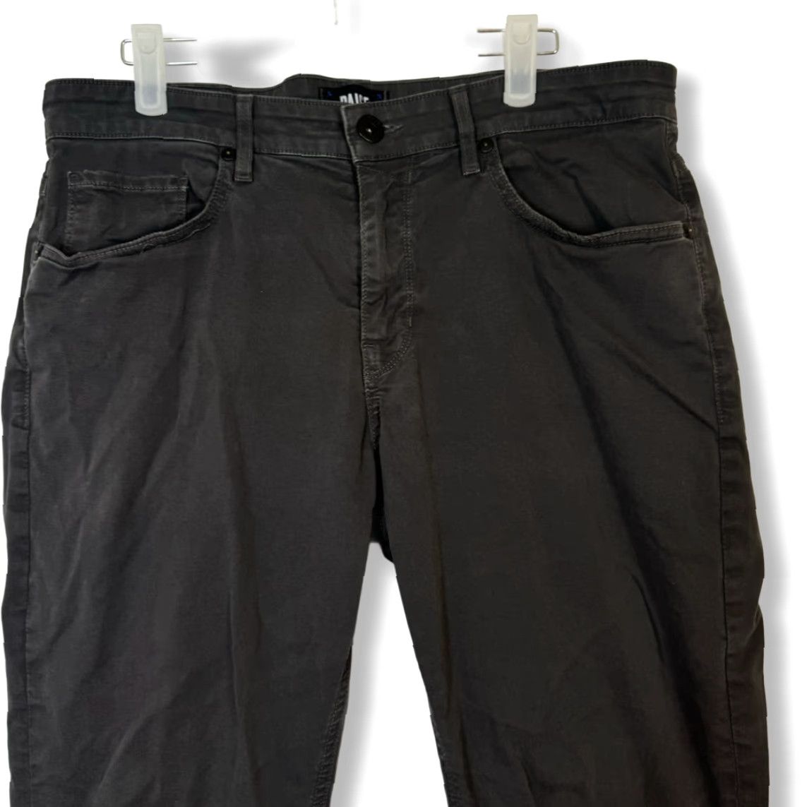 Paige Paige Jeans Mens 33 Grey Slim Straight 5-Pocket Denim Mid-Rise Regular Length 32in Dark Wash Casual Size US 33 - 3 Thumbnail