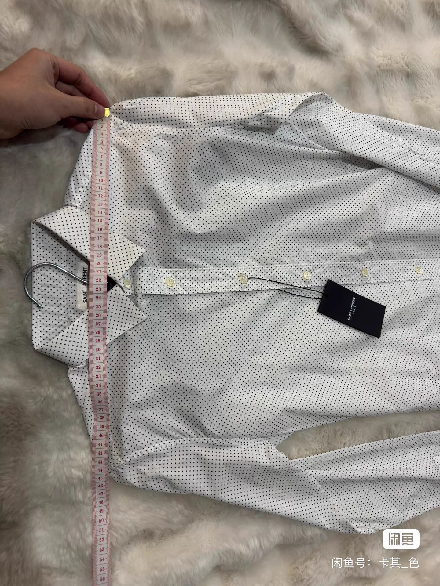 Saint Laurent Paris Saint Laurent SLP Hedi Slimane White Polka Dot Shirt 39 Size US M / EU 48-50 / 2 - 7 Thumbnail