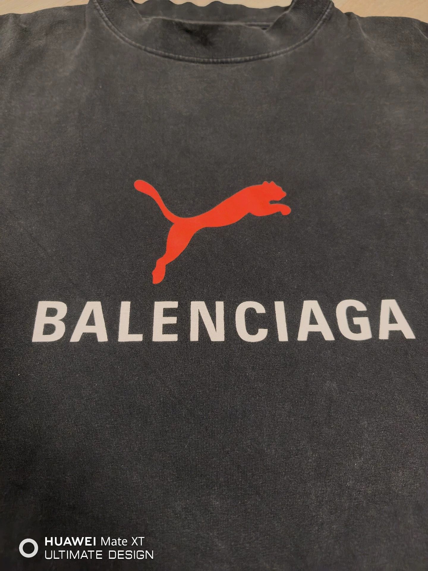 Balenciaga Balenciaga x PUMA FW25 Washed Short Sleeve Tee Men's Size US S / EU 44-46 / 1 - 2 Thumbnail