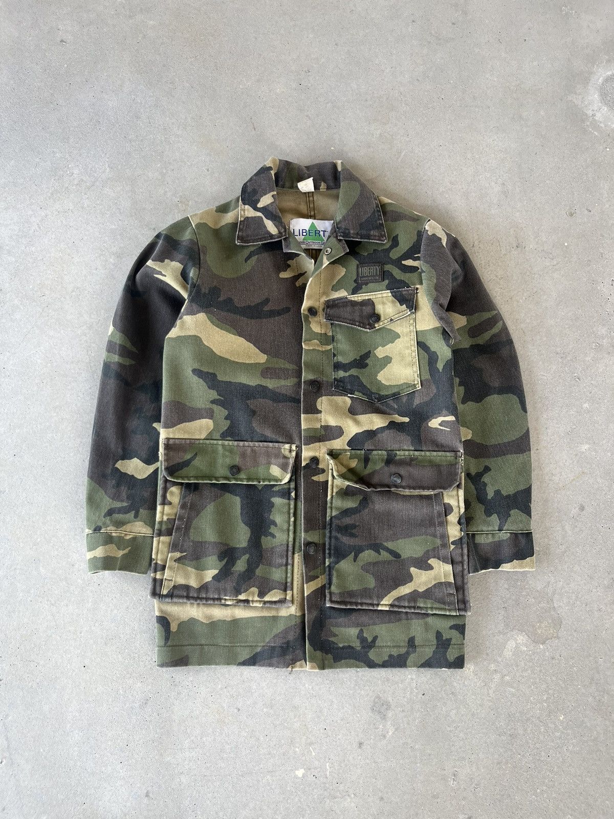 Vintage Vintage 80’s Woodland Camo Hunting Jacket Size US S / EU 44-46 / 1 - 1 Thumbnail