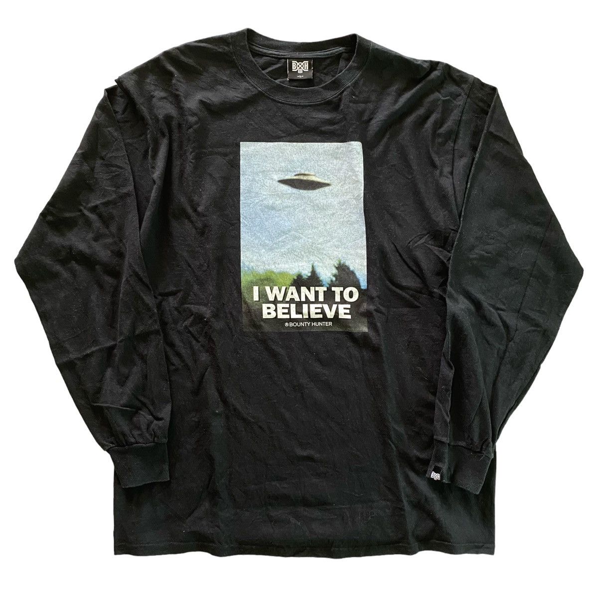 image of Bounty Hunter I Want To Believe in Black, Men's (Size Large)