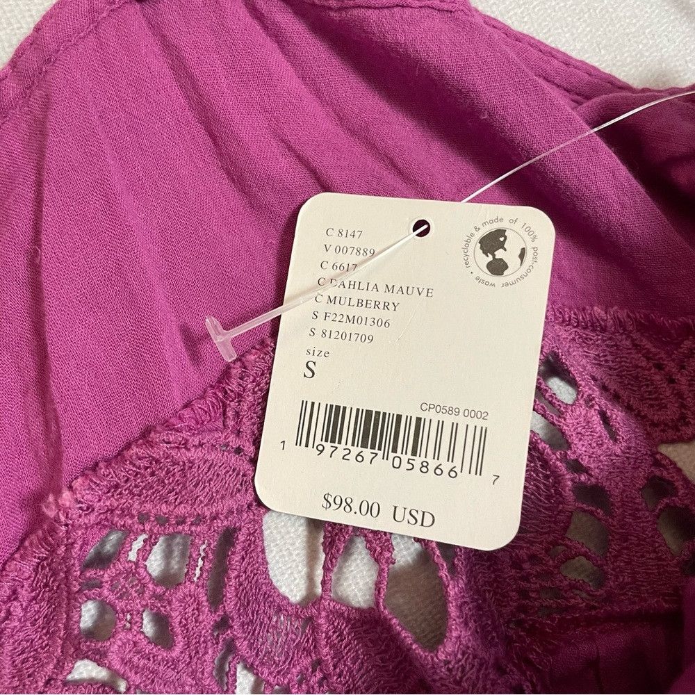 Free People NWT New Free People Ilektra Slip Cotton Mulberry Dress Size Size S / US 4 / IT 40 - 8 Thumbnail