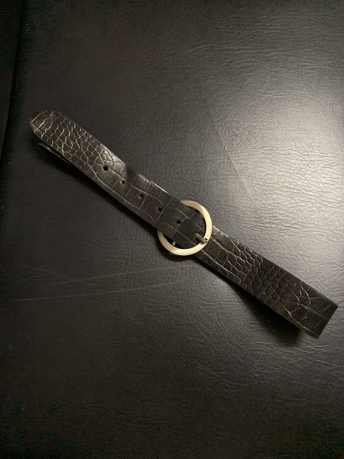 If Six Was Nine Black snakeskin belt Size ONE SIZE - 1 Thumbnail