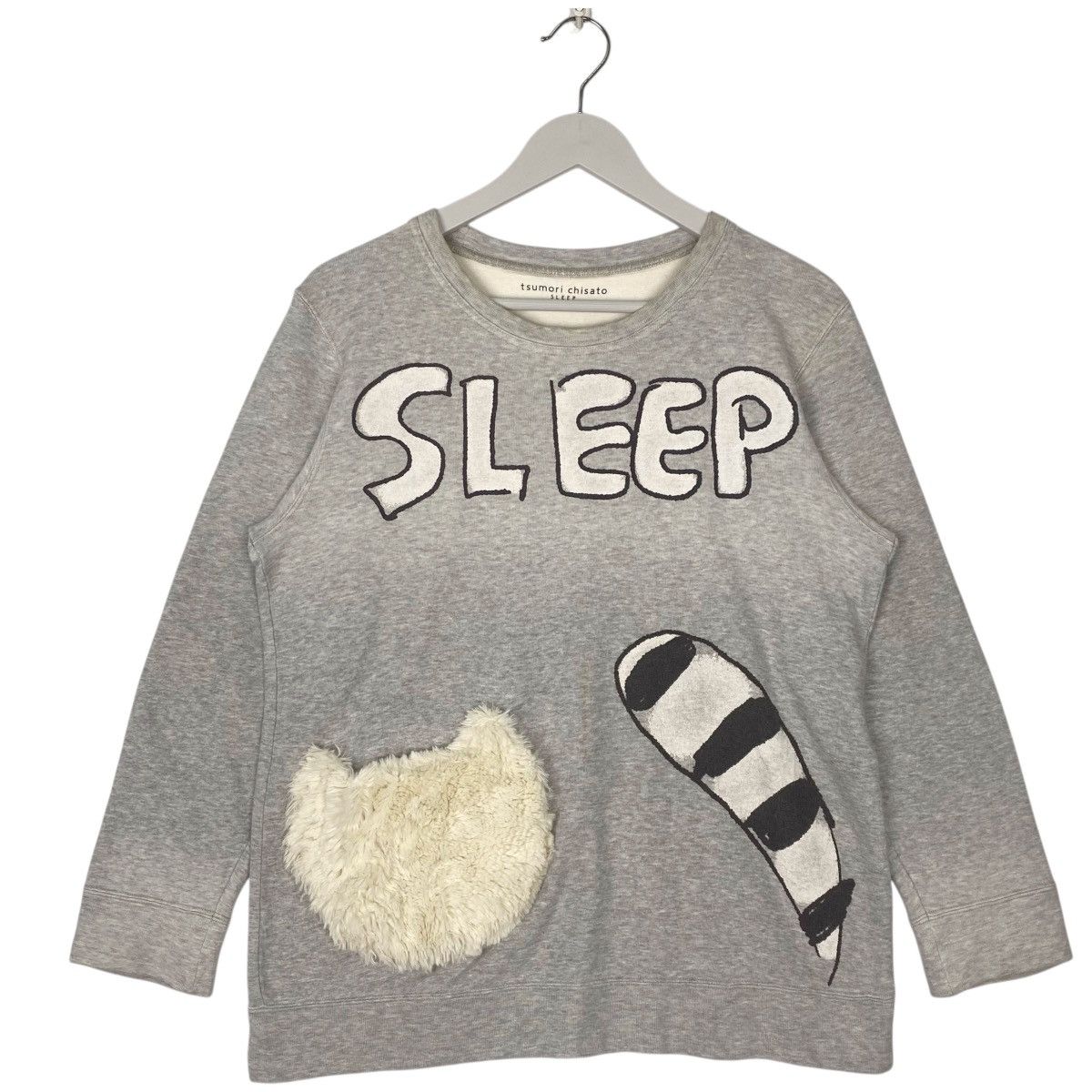 Vintage Vintage Tsumori Chisato Sleep Sweatshirt Crewneck Grey SizeM Size US M / EU 48-50 / 2 - 1 Thumbnail