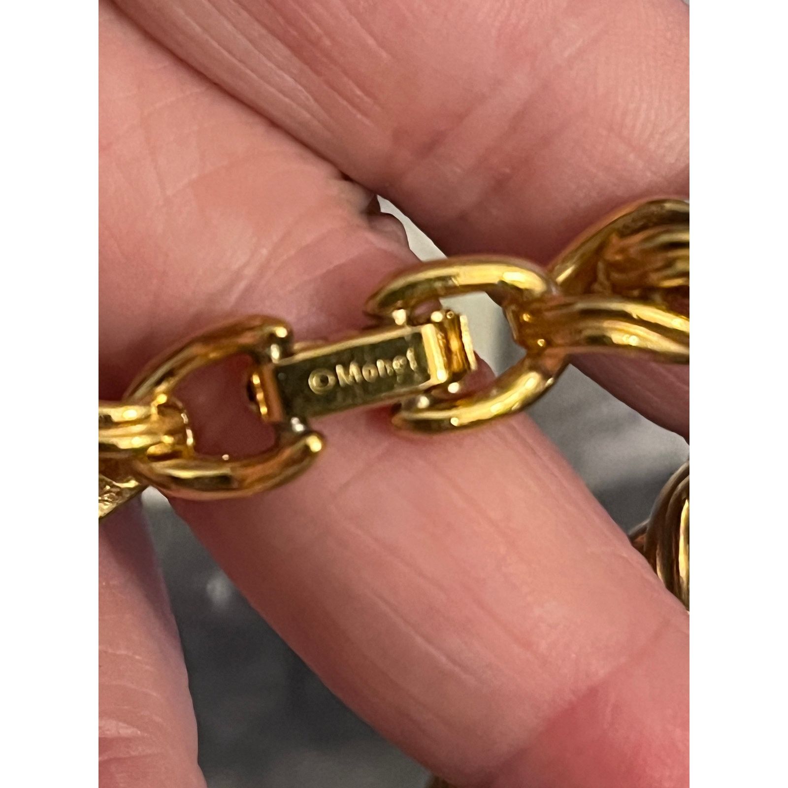 Monet VTG Monet Heavy Gold Tone Braided Chain Necklace Signed 18" Size ONE SIZE - 5 Thumbnail